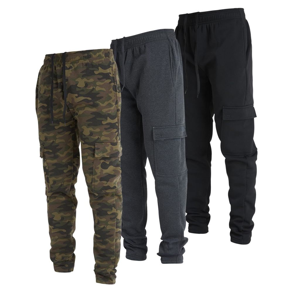 NEW Ultra Performance 3 Pack Mens Open Bottom Sweatpants with Pockets, Casual Sw